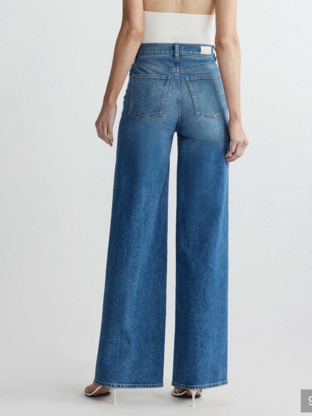 DL1961 Hepburn Wide-Leg High-Rise Jeans in West Lake 32” Inseam Size 29 - Picture 6 of 13